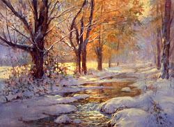 snow october watercolors watercolor paintings winter oils painting landscape oil shadows scenes watercolour warm colors landscapes corriero guy cool gold