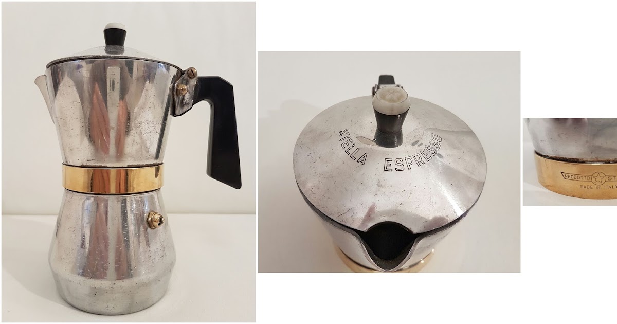 DULCEKAPPAVINTAGE VINTAGE STELLA ESPRESSO MOKA CAFFETTIERA 1954 MADE