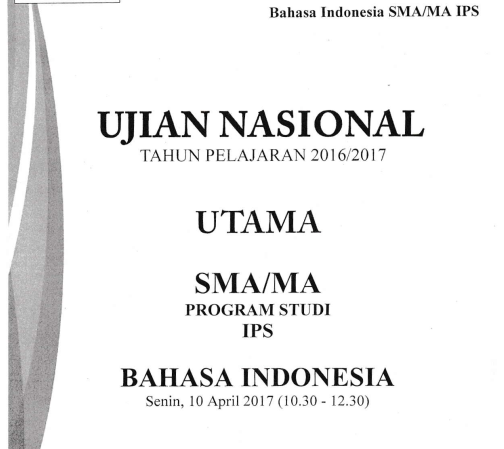 PEMBAHASAN SOAL UN 2016/2017 BAHASA INDONESIA SMA/MA-KALIMAT YANG TIDAK