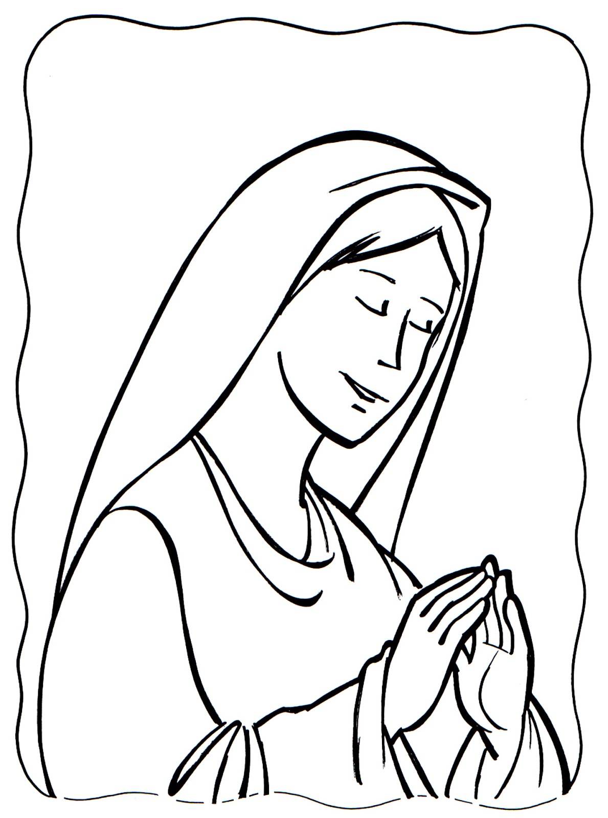 Dibujo de Maria para colorear Dibujos Cristianos Para Colorear Dibujo de Maria para colorear Dibujos Cristianos Para Colorear