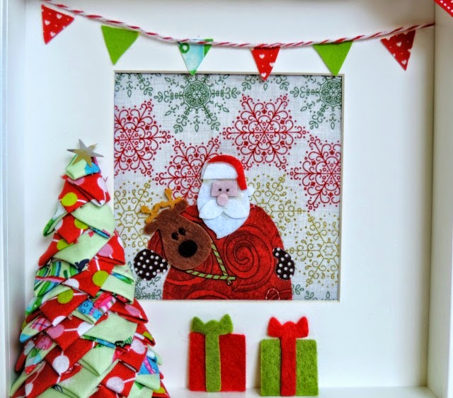 Cómo hacer un árbol de Navidad en tela sin agujas y crear un marco 3D