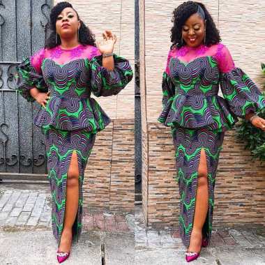 owambe ankara skirt and blouse