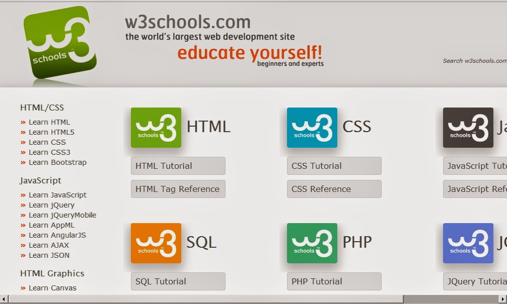 ملفات موقع w3schools | لتصفح الموقع بدون أنترنت - عالم التصميم والبرمجة