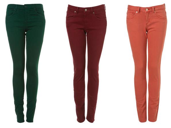 weekly wants: topshop coloured jeans - The Lovecats Inc