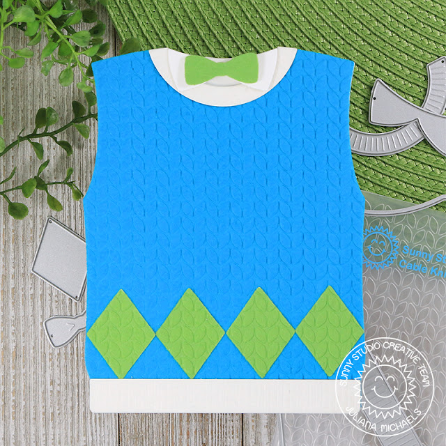 Sunny Studio: Sweater Vest Dies Cards with Angelica and Juliana