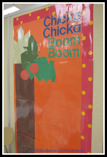 photo of: Bulletin Board "Wall" for Chicka-Chicka Boom Boom 