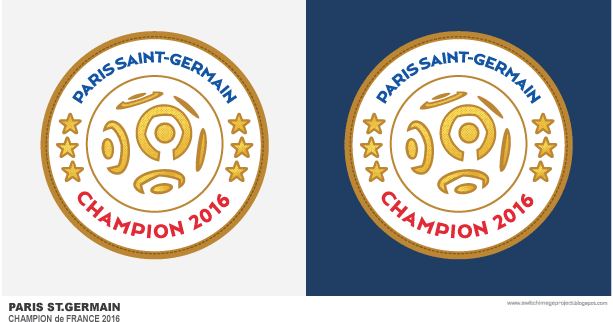 Collector Patch Badge PSG Champion 2016 Ligue 1 France vendeur pro 