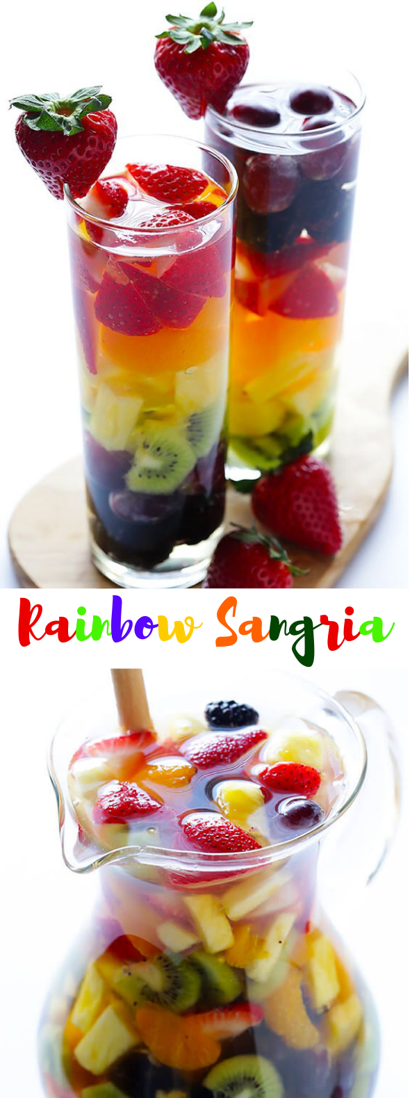 RAINBOW SANGRIA #Drinks #Summer RAINBOW SANGRIA #Drinks #Summer