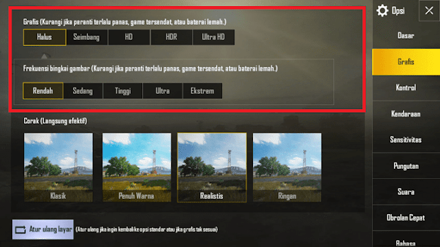 Settingan Grafis PUBG Mobile Agar tidak Lag dan Patah Patah Settingan Grafis PUBG Mobile Agar tidak Lag dan Patah Patah