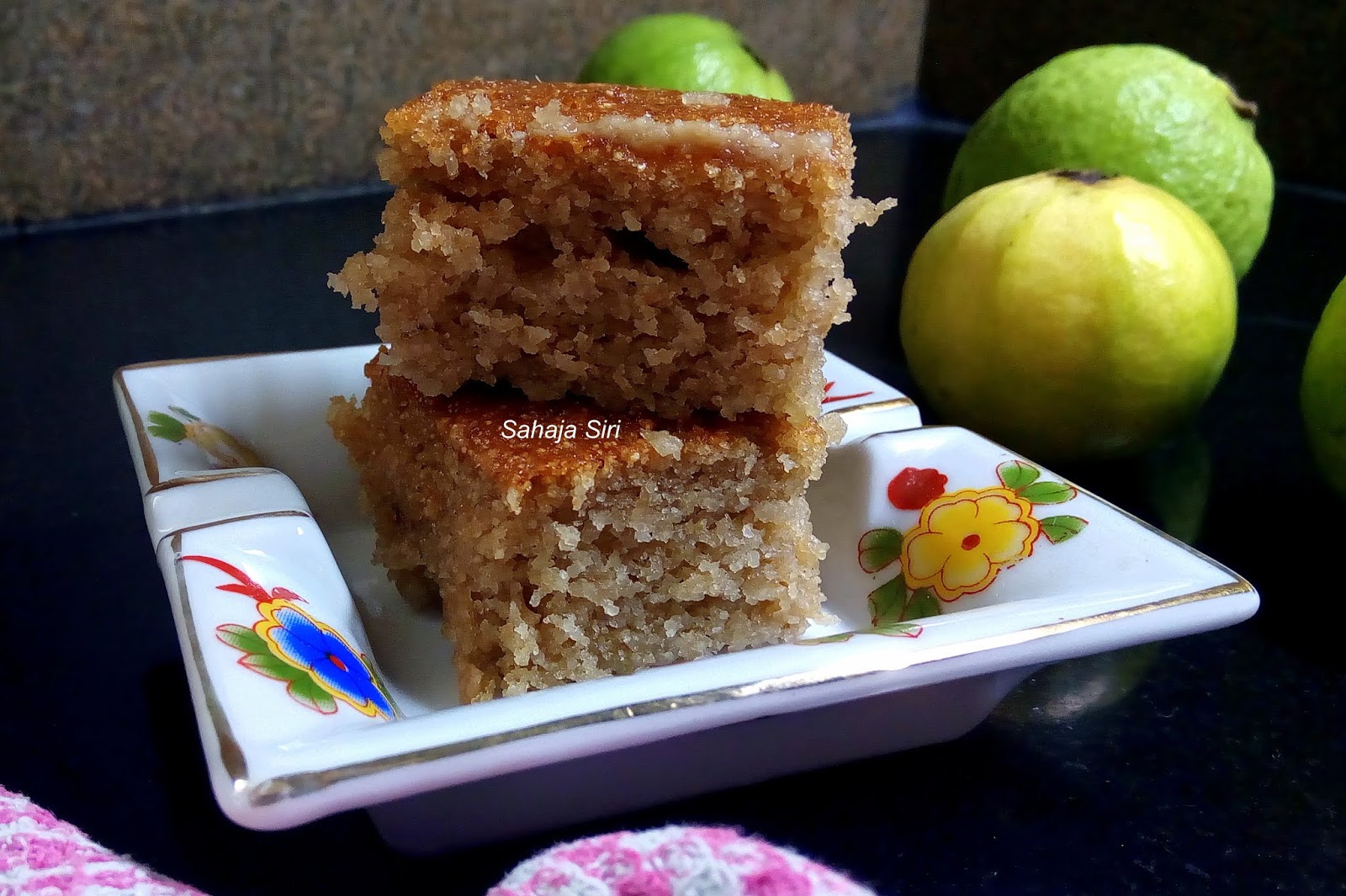 Eggless Guava tea Cake