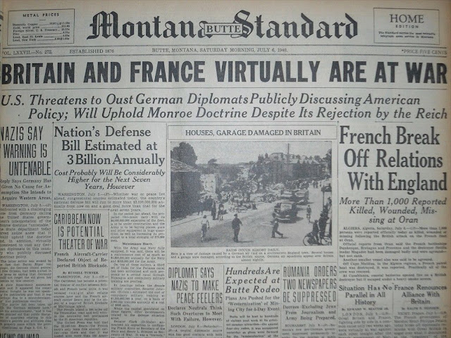 6 July 1940 worldwartwo.filminspector.com headline Montana Standard