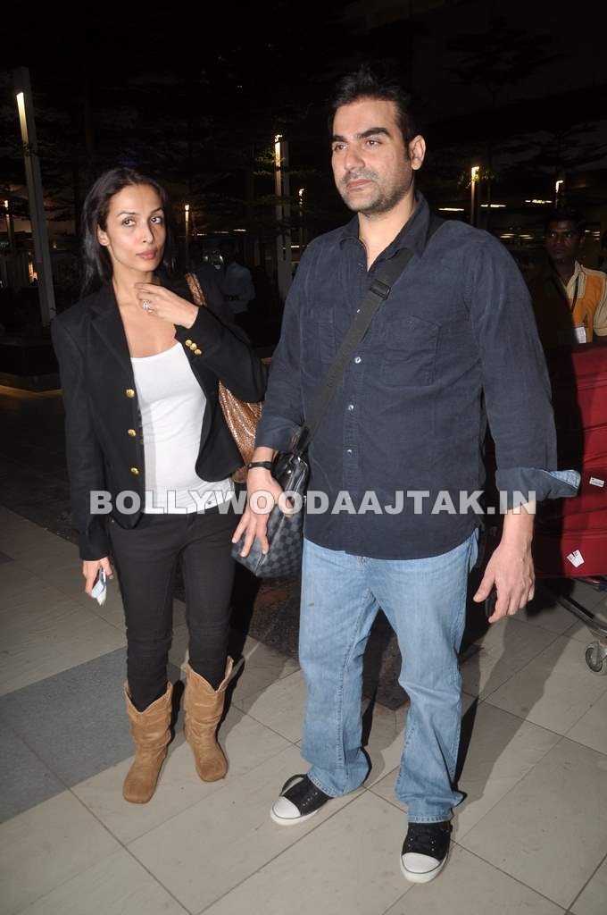 Malaika Arora son Pic1 - Malaika, Arbaaz and Arhaan Khan Pics at Airport