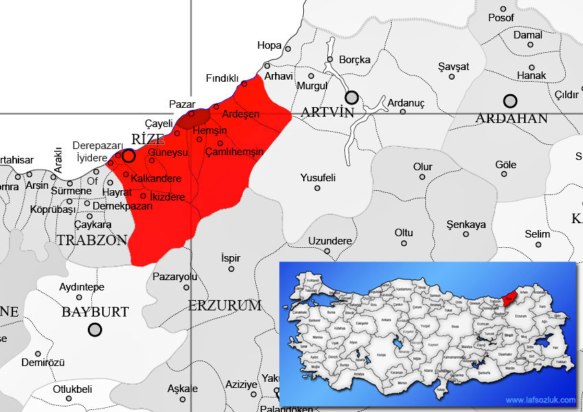 Pazar Nerededir Nereye Baglidir Pazar Hangi Ilin Ilcesidir Laf Sozluk