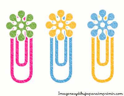 dibujos de clips con flores  Clips para imprimir