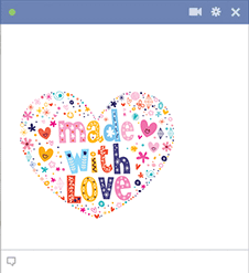 Made with Love Facebook Sticker