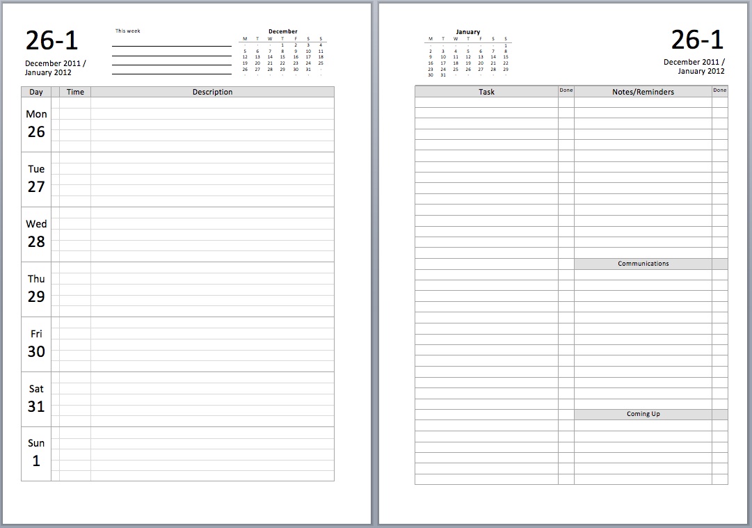 Daily Journal Template Pdf