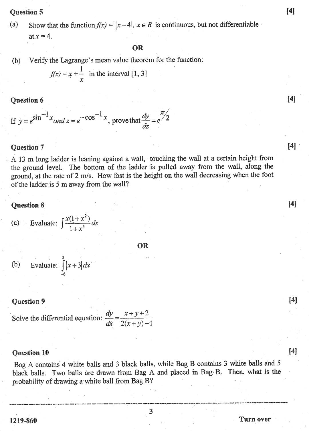 ISC 2019 Mathematics Question Paper ISC 2019 Mathematics Question Paper
