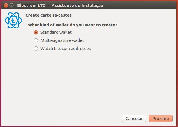 Selecionar o tipo da carteira de Litecoin com Electrum-LTC Selecionar o tipo da carteira de Litecoin com Electrum-LTC
