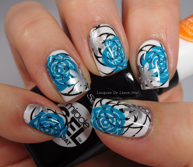 Sally Hansen Get Mod + UberChic Beauty 18-01 and Messy Mansion stamping polishes