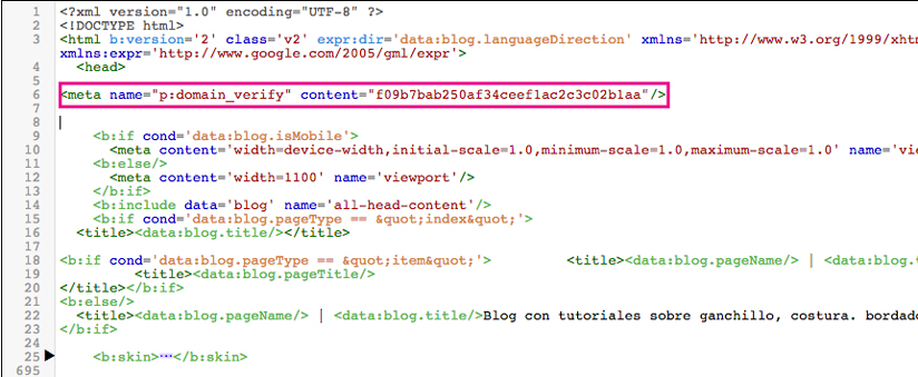 pantallazo html plantilla blogger
