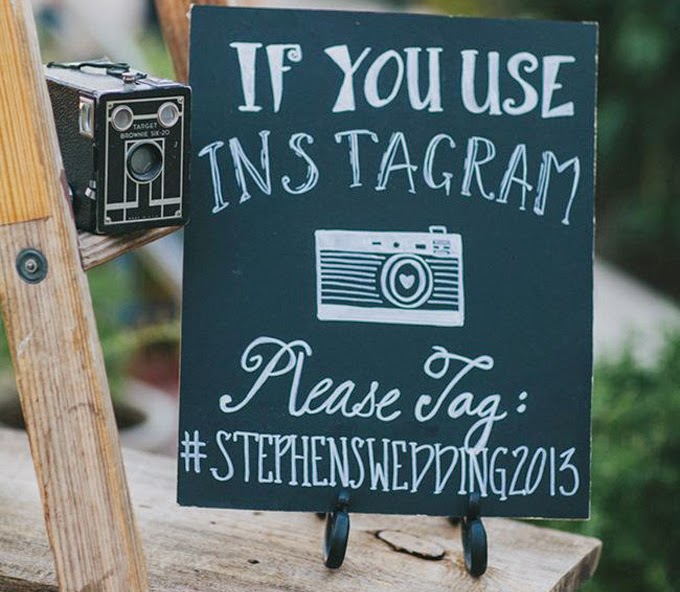 12 Delightful Ways To Use Wedding Signs Throughout Your Wedding - Share Your Wedding Hashtag