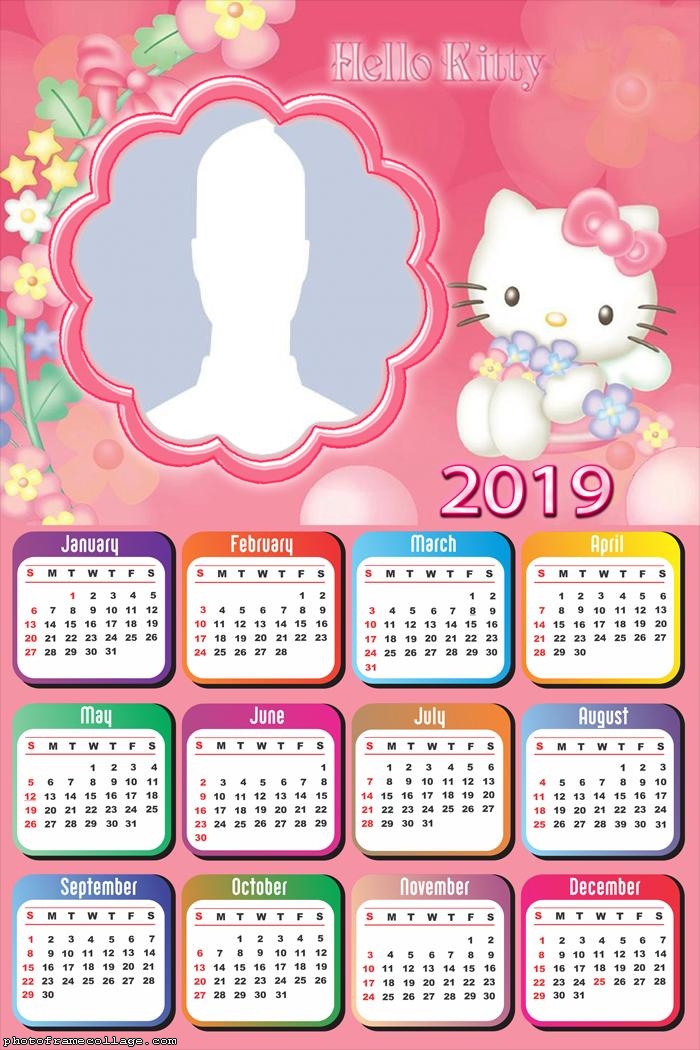 Calendario Hello Kitty 2018 en español para imprimir Calendario Hello Kitty 2018 en español para imprimir