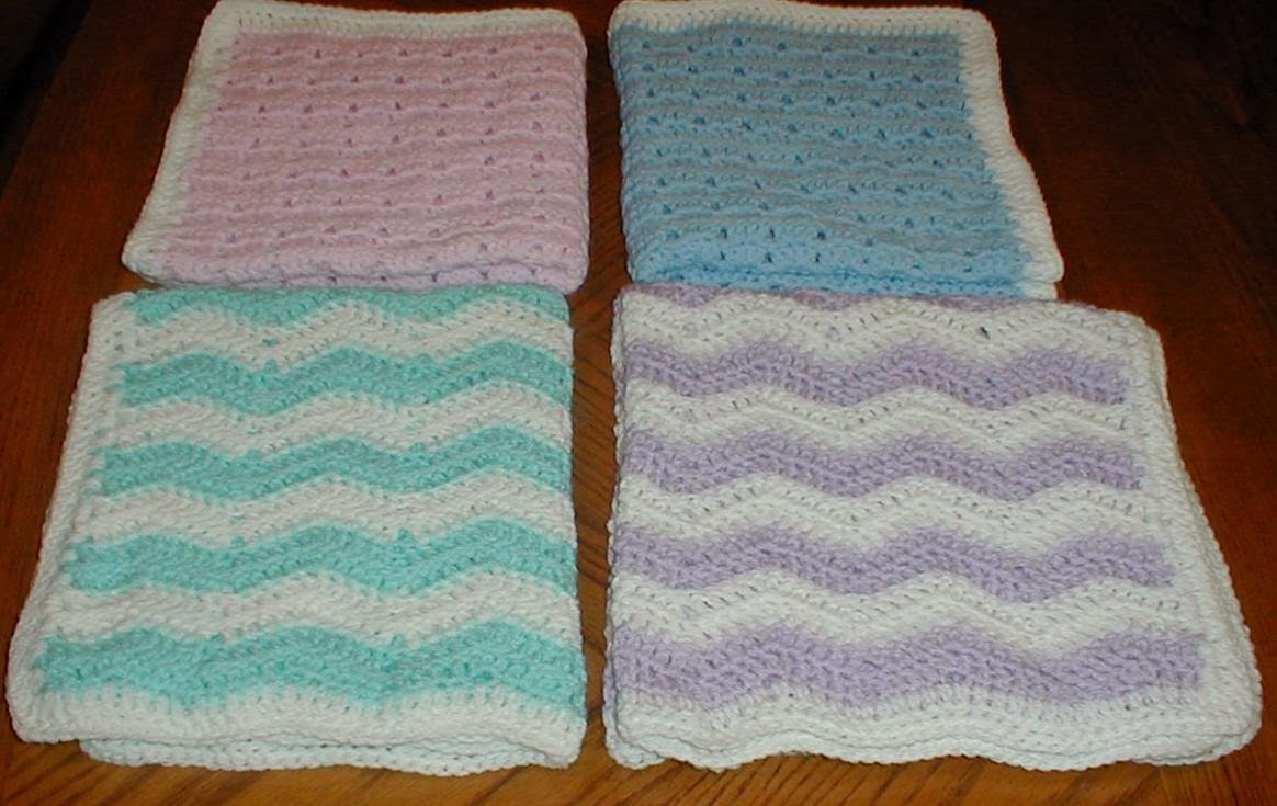 Karens Crocheted Garden of Colors Four Preemie Baby Blankets