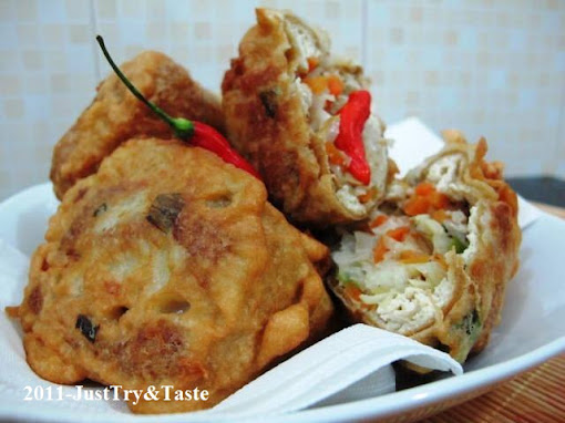 Resep Tahu Berontak Isi Kol, Wortel & Daun Bawang