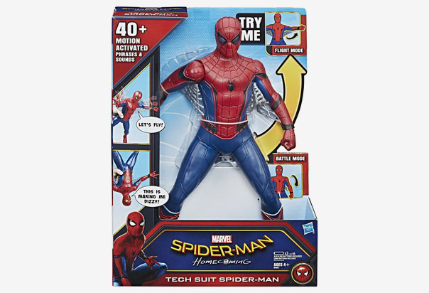 Spider-Man figure reacts to motion