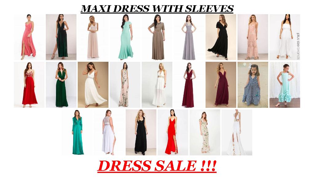 Clothing Sales Near Me - Maxi Dress With Sleeves