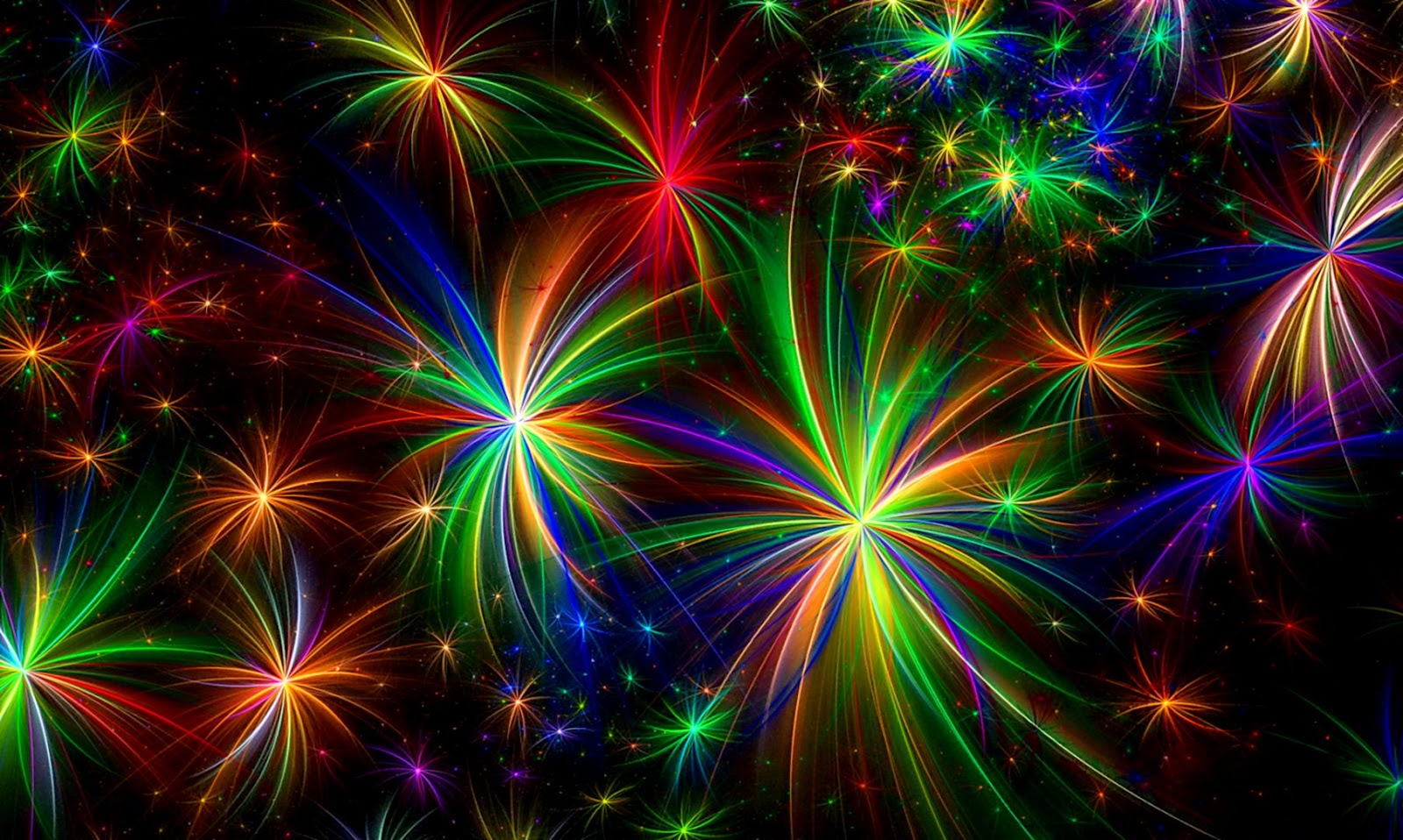 Pretty Rainbow Fireworks