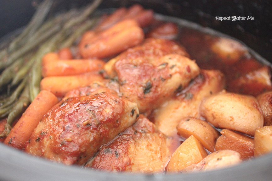 How to Cook a Whole Chicken in the Crock Pot - Repeat Crafter Me