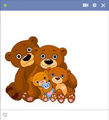 Bear family sticker for Facebook