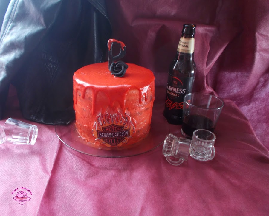 Guinness layer cake Harley Davidson