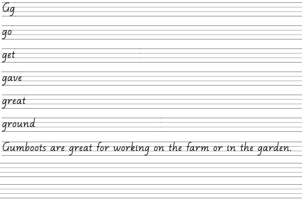 Room 7 - Lawrence Area School: Handwriting - pre-cursive