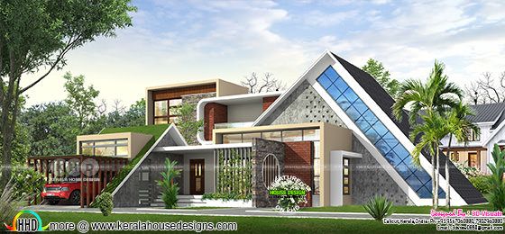 variety looking unique house rendering