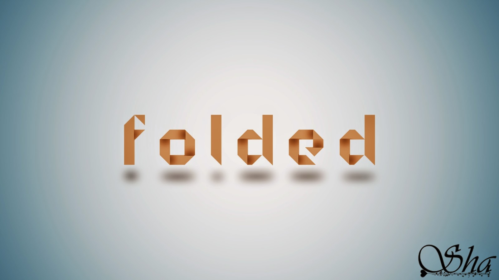 Edify Photoshop: How to create a folded paper effect to a text in photoshop