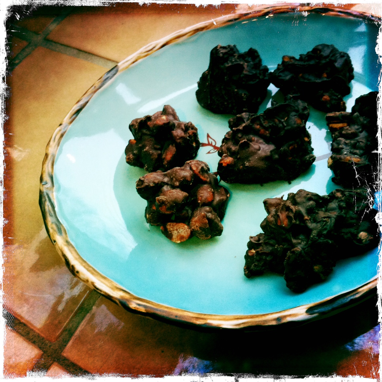 The Meat and Potatoes Foodie Triple Chocolate Nut Clusters (Courtesy