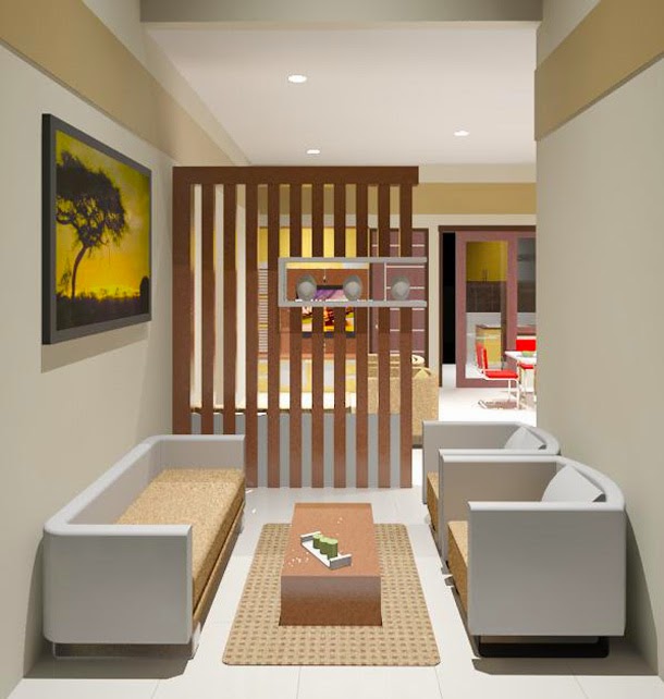 Gambar Desain Model Interior Rumah Mungil Lantai Dua