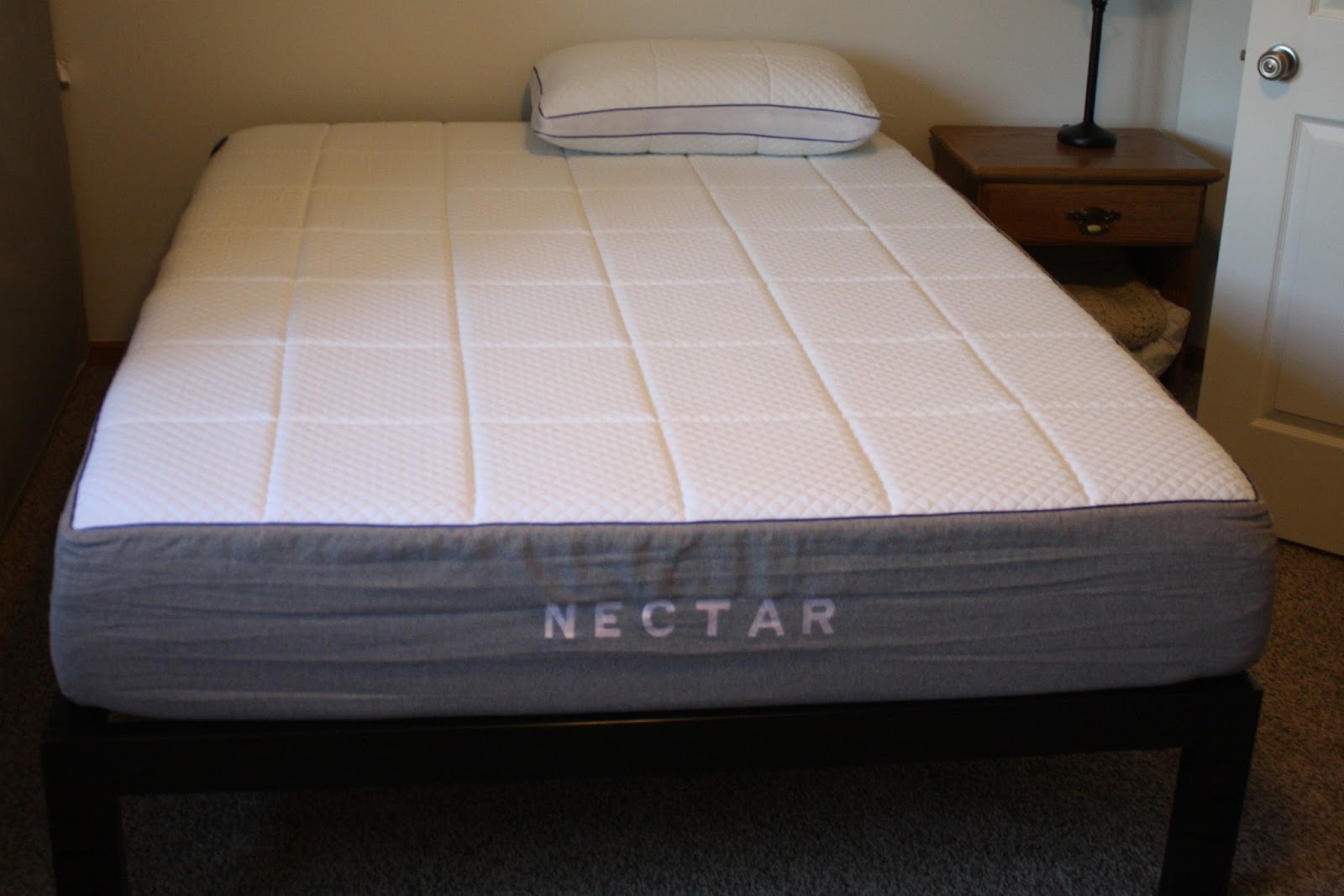 nectar queen mattress white and grey