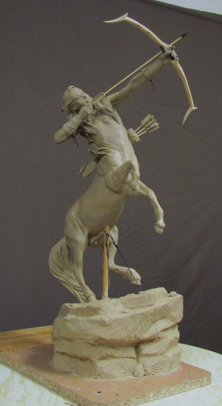 Clay To Bronze Sagittarius Commission Clay Delivered to the Foundry