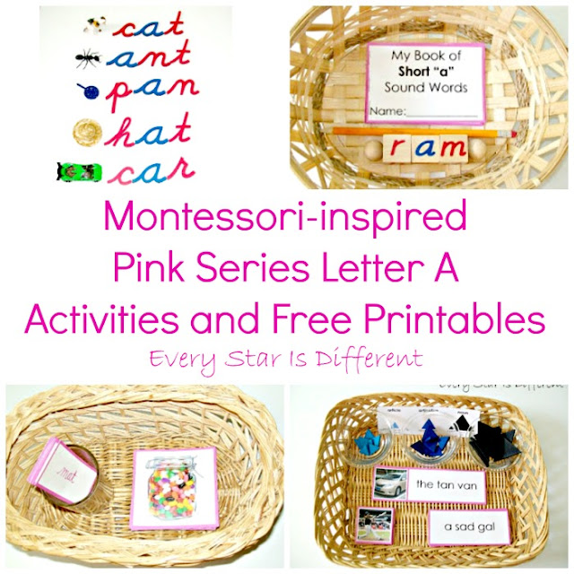 Montessori Pink Series Printable Pack 1: Letter A