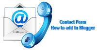 contact form how to add in blogger