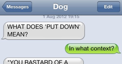 I Heart Dogs What Does Put Down Mean For A Dog 