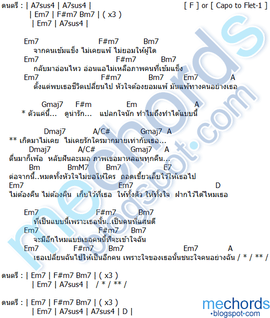 คอร์ดเพลง-ราชสีห์กับหนู-สิงโต นำโชค