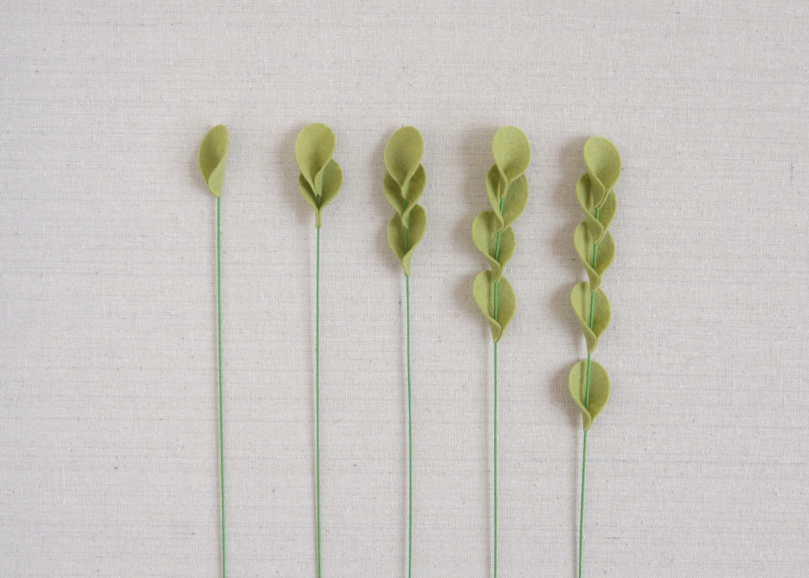 Felt fill stems for bouquets