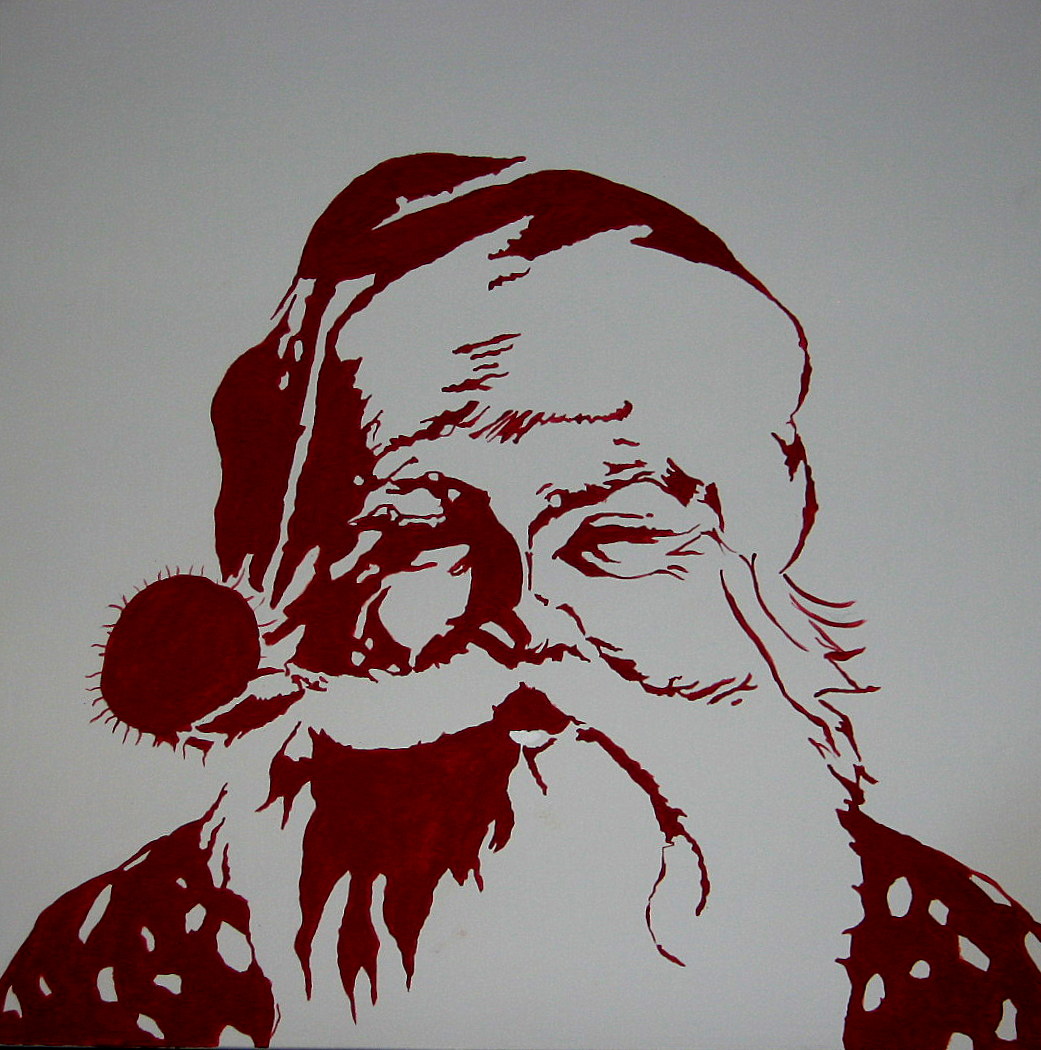 Pottery Barn/ Bower Power Inspired Santa Painting