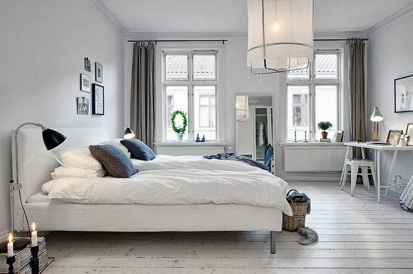 Cortinas y estores en el estilo nórdico Cortina opaca habitación estilo nórdico