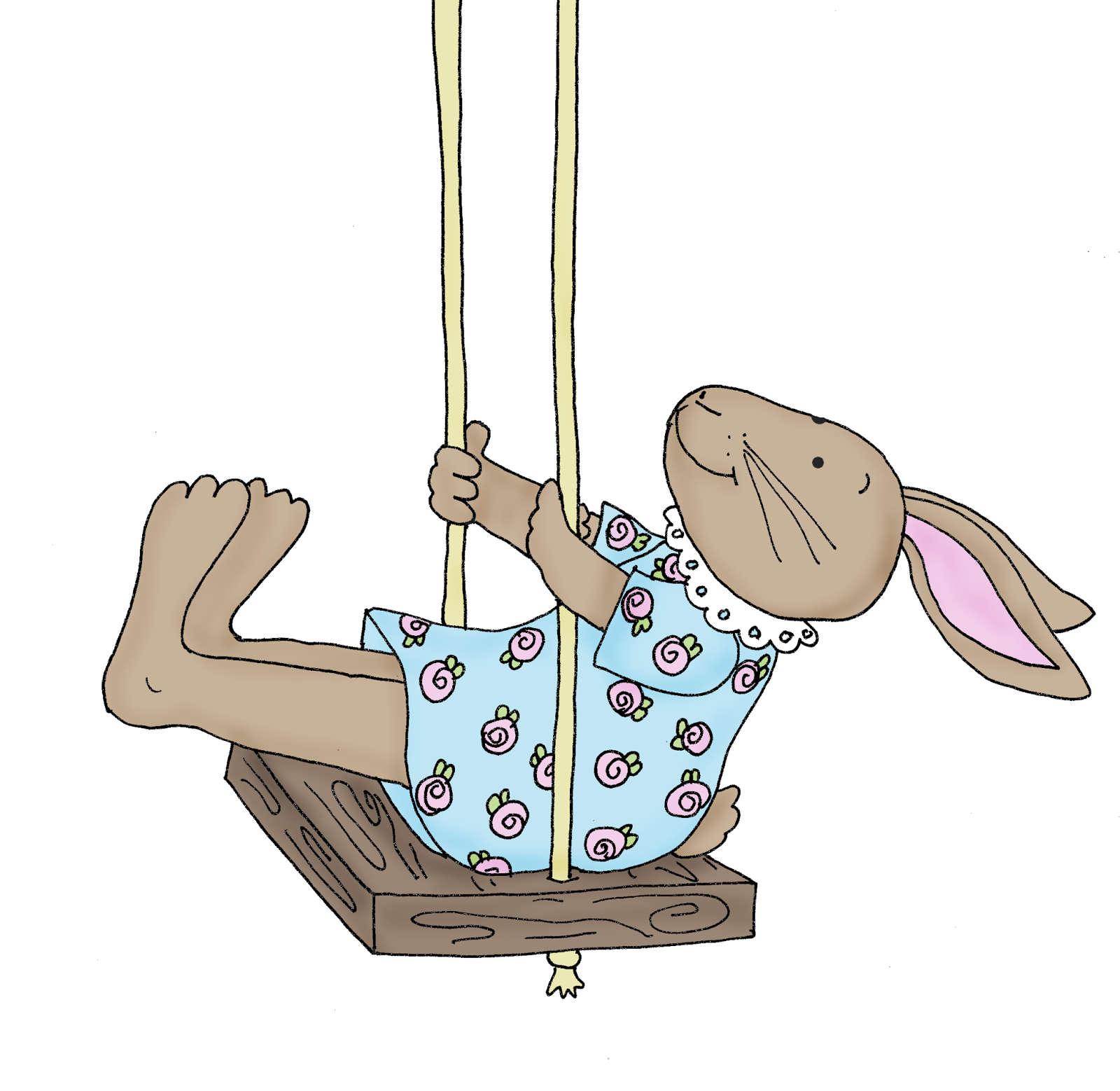 Free Dearie Dolls Digi Stamps Bunny Swing