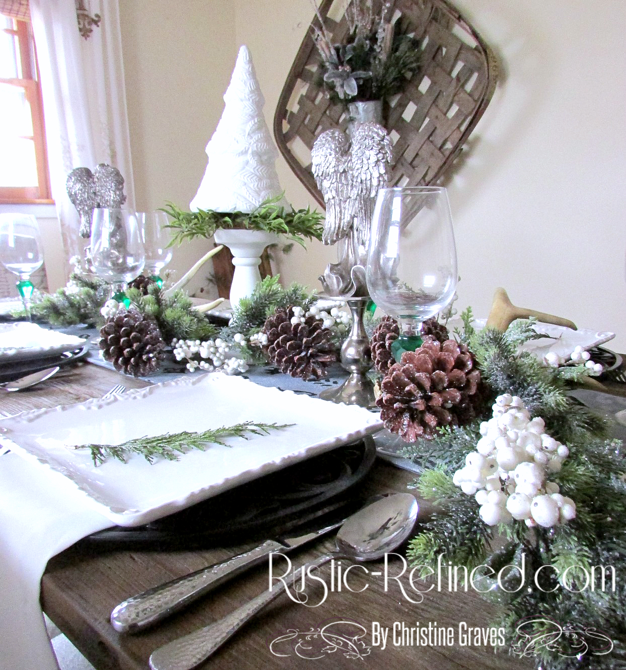 Rustic Christmas Tablescape Rustic & Refined